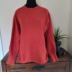 Philosophy Republic Clothing Crewneck Sweater Women's Large Knit Orange